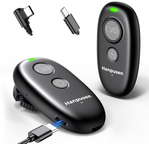 Hanpusen Déclencheur à distance rechargeable pour appareil photo – Télécommande sans fil et filaire pour Sony A7 V, A7C II, A7 III, A7 IV, ZV-E10, A6400, A9 III, A1, A7R V, A6700, ZV-E1, FX3, FX30