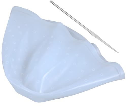 NIYANGLE Gorro de Silicona Elástico y Lavable para Teñir Cabello con Ganchos, Adecuado para Uso en Casa y Salón, Tapa para Coloración Profesional y Mechas Color Aleatorio