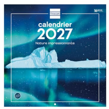 Finocam Calendrier Mural 2027 | Photos Nature · Langue: Français | Calendrier mensuel. Planning et Organisation. Idéal pour le travail, les études et la maison