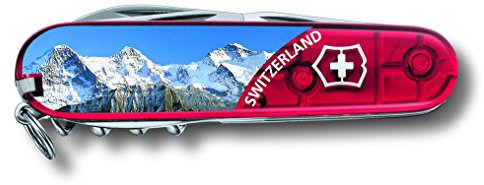 Victorinox Climber Swiss Army Pocket Knife, Medium, Multi Tool, 14 Functions, Blade, Bottle Opener, Switzerland Print