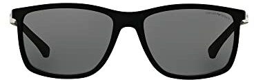 Emporio Armani Unisex 0ea4058 58 Sonnenbrille, Schwarz (Black Rubber 506381), Large (Herstellergröße
