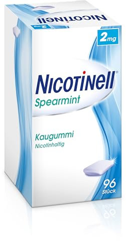 Nicotinell Kaugummi 2 mg Spearmint 96 Stk.: Nikotinkaugummi für schrittweise Rauchentwöhnung und sofortigen Rauchstopp