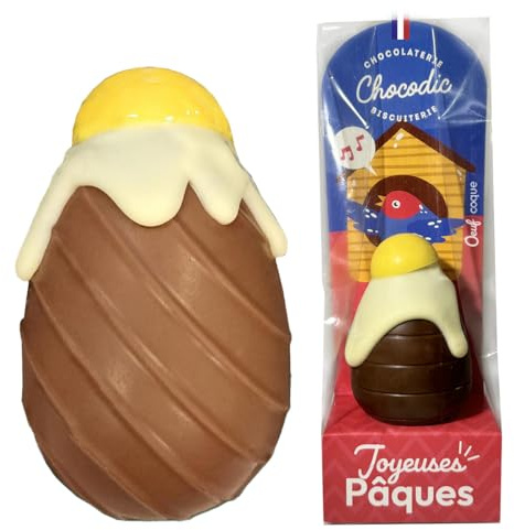 CHOCOLAT DE PAQUES - LOT DE 2 OEUFS COQUE EN CHOCOLAT - GOURMANDISES DE PAQUES