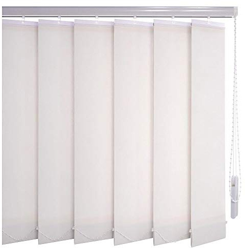 Sonnenschutz-HH® - Lamellenvorhang weiß lichtdurchlässig - Breite 150 cm x 160 cm Höhe - Lamellenbreite 127mm Vertikaljalousie Vertikalanlage Schiebevorhang