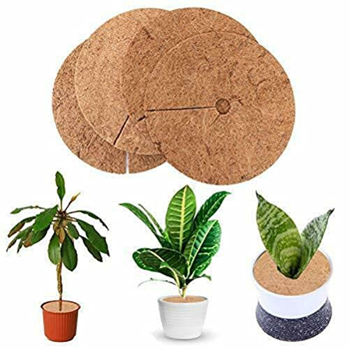 6PCS Coconut Mulching Disc, Winter Protection for Pot Plants, Multi-Use Mulching Cover, Frost Protection Plants (30CM)