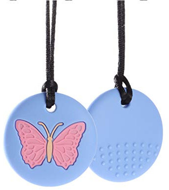 Kau-Halsketten für sensorische Jungen und Mädchen, Silikon-Kauspielzeug für Kinder mit Autismus, ADHS, SPD, Zahnen oder besonderen Bedürfnissen, Kau-Halskette für Erwachsene, reduziert Angstzustände