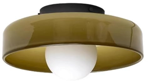 Plafoniere Plafoniere moderne for corridoio, grande lampada da soffitto in vetro arancione da cucina, montaggio a semi-incasso, applique da parete for camera da letto rotonda semplice nordica, illumin