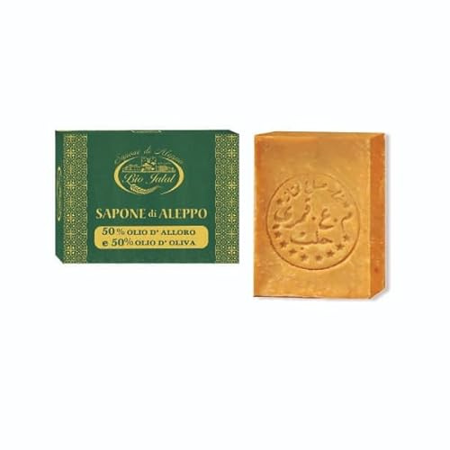 Sapone di Aleppo originale 50% olio alloro e 50% olio d'oliva conbinazione equilibrata adatta per viso, corpo e capelli prodotto artigianale in Turchia