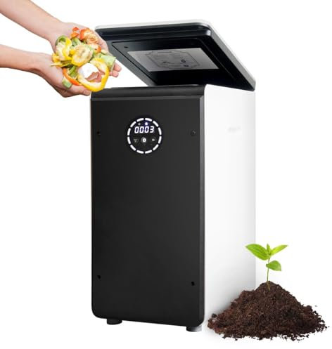 GEME Smart 19L Electric Composter for Kitchen, Filter No Need to Change, True Compost, Not Dehydration Tec, Add Waste Anytime Electric Compost Bin Indoor, Bio Compost Machine Odorless Quiet