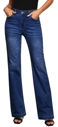 GRAPENT Womens Tall High Waisted Trendy Womens Clothes Colored Jeans High Waist Pants SkyBlue Size XL 16 18