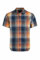 Weird Fish Judd Organic Cotton Short Sleeve Check Shirt Ensign Blue Size L