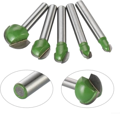 Fresa a punta sferica con gambo da 6 mm, in carburo di alta qualità, finitura liscia, strumento per la lavorazione del legno (6 x 6 mm)