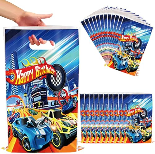 Sacs de fête pour voiture de course, 30 pièces, sac à bonbons, sac de course, sacs cadeaux en papier, sacs-cadeaux d'anniversaire, sacs d'anniversaire pour l'emballage de cadeaux, fête, Noël
