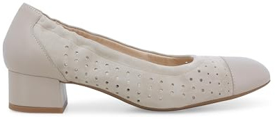 Melluso Décolleté Donna Tacco Comodo in Camoscio e Pelle 36 / Beige