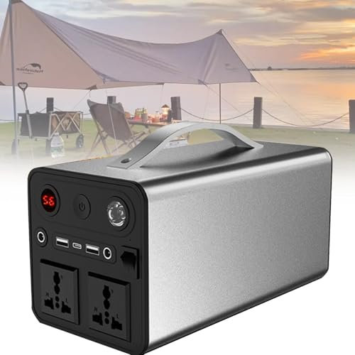 Bärbar kraftstation 300 W 9 000 mAh – powerbank för camping, utomhusäventyr och resor med 6 utgångsportar