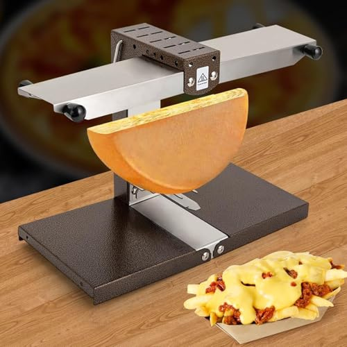 Fundidor de queso para raclette, máquina eléctrica comercial para media rueda de queso, multifunción, ángulo ajustable, de acero inoxidable, para encimera, fundidor de queso, raclette