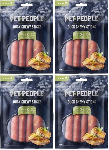 Pet People Duck Chewy Sticks 100g, Natural, Grain Free, High Protein, Dental Care, Dog Snacks - 8pc, 80g (1 Bag) (Pack of 4)