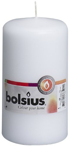 Bolsius - Blockljus - Vit - 13cm - 43 Brinn-Timmar - 8 Stycken