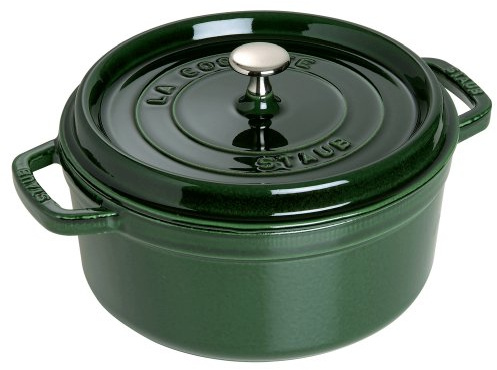 Staub Cast Iron 2.75-qt Round Cocotte - Basil, Made in France