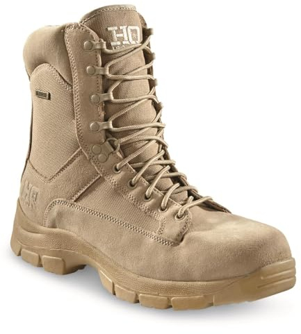 HQ ISSUE Men's Waterproof Classic 8 Side Zip Desert Tactical Boots Desert 11D (Medium)