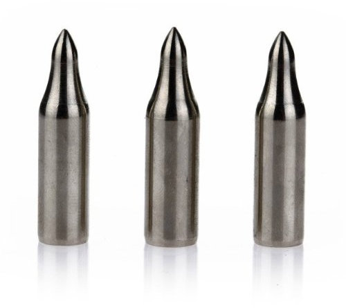 Huntingdoor 50 Stück 5/16zoll Pfeilspitzen Traditionelle Jagdspitzen Bogenschießen Pfeilspitzen Edelstahl Projektilspitzen Jagd Pfeil Tipps Pfeilköpfe Feldspitze für Holzpfeile Bambuspfeil (Silber)
