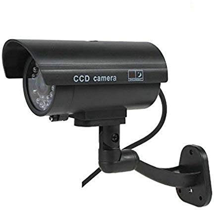 BW Dummy CCTV Camera Dummy Camera Fake Outdoor Indoor Weatherproof Fake Surveillance Camera CCTV Security Camera Flashing Red LED Light