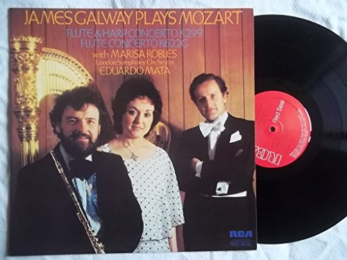 James Galway Plays Wolfgang Amadeus Mozart With Marisa Robles , The London Symphony Orchestra , Eduardo Mata - Flute & Harp Concerto K 299 / Flute Concerto K 622 G - RCA Red Seal - RL 25 181