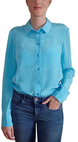 Posh Gear Mujer Blusa de Seda Collettoseta 100% Seda
