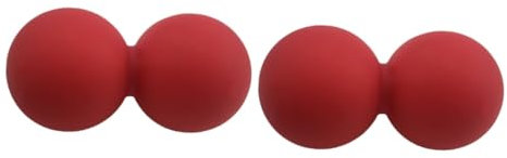 Healvian 2st Muskelrolle Selbstmassage Mobilität Erdnuss Erdnusskugel Erdnuss-massageball Doppelmassage Massagerolle Erdnuss Massieren Silikonrolle Yoga-ball Fußsohle Faszienball Fitness