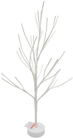 Easter White Twig Birch Table Tree 59cm with Hanging Decorations