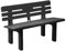 Mojawo Exclusive Gartenbank | 2 Sitzer | Kunststoff | strapazierfähig | 110x52x71cm | Parkbank Bank Balkonbank Gartenmöbel | Anthrazit