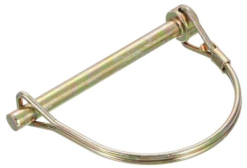 sourcing map 1 perno di collegamento con anello, 6,3 mm x 70 mm, perni di collegamento rotondi per barca, kayak, canoa, rimorchio, trattore, carrello, dorato