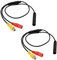 OTOTEC 2PCS Rear View Camera Adapter Cable 4-Pin Male to CVBS RCA Female Video Wiring Loom Cable Length 55.5cm Camera Signal Harness