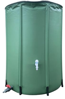 Mxshc Depósito de agua de lluvia | Tanque de almacenamiento de agua portátil, contenedor de jardín para recolección de agua de lluvia, almacenamiento de ahorro de agua
