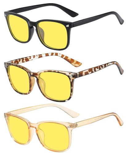 DKDDSSS 3 Pares Gafas de Conducción Nocturna, Gafa Visión Nocturna Polarizadas, Gafas de Sol Polarizadas Hombre y Mujer, Protección UV400