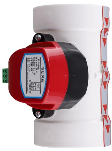 Remingtape Plastic Motorized Damper PVC Check Valve Air Duct Volume Controller for Ventilation Pipe 220VAC 75mm