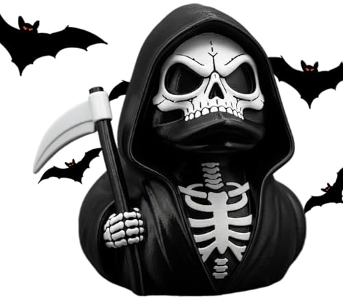 Generisch Dekofigur Skelett Enten - Mit Sense Halloween Deko,Gothic Skulptur Für Wohnzimmer Auto Halloween