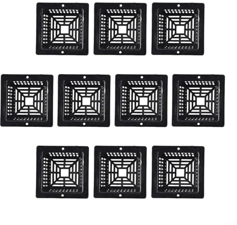 Zilimontt Paquete de 10 macetas de red para mejorar el crecimiento de las plantas y la salud de las raíces, compatibles con orquídeas, tomates y pimientos en jardinería acuapónica y acuática (negro)