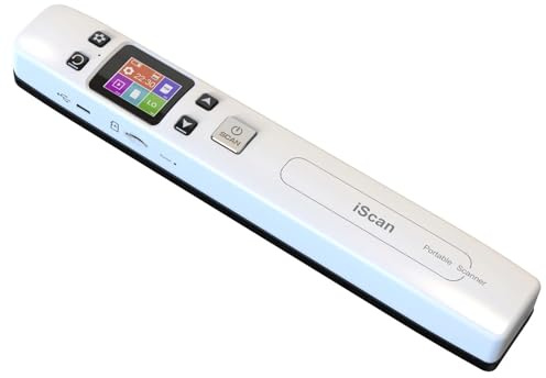 Scanner Portable iScan WiFi sans Marge, Scanner HD 1050 DPI, Format JPG/PDF, idéal for la numérisation de reçus et Documents Professionnels(6.4mm)