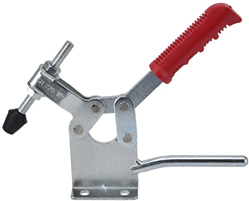 Abrazadera de palanca Fuerza de sujeción de 400 kg |Abrazadera vertical de doble mango para soldadura/metalurgia/instalación de equipos |Construcción de hierro y plástico,