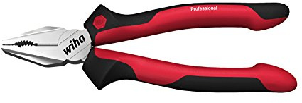 Wiha Kombizange Professional mit DynamicJoint® (einzigartige Gelenkkonstruktion für bessere Kraftübertragung) und OptiGrip (optimaler Halt durch 3-Punkt-Auflage und neu geformte Greifflächen) mit extra langer Schneide in Blister (27399) 180 mm