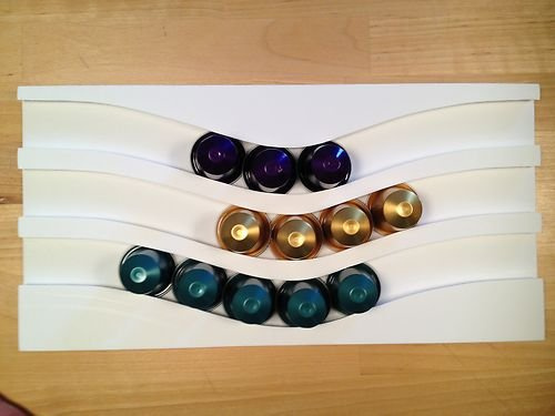 Cafedeco Portacapsule compatibile con capsule nespresso 3HB capacità 30 capsules 33x16x1cm