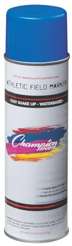 Champion Sports Field Marking Paint, Case of 12, Blue, 18 oz
