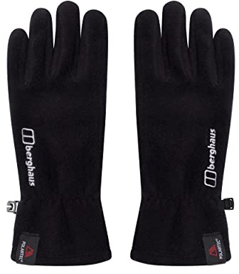 Berghaus Unisex Prism Polartec Winter Warm Gloves | Touchscreen Compatible Gloves, Black/Black, M-L