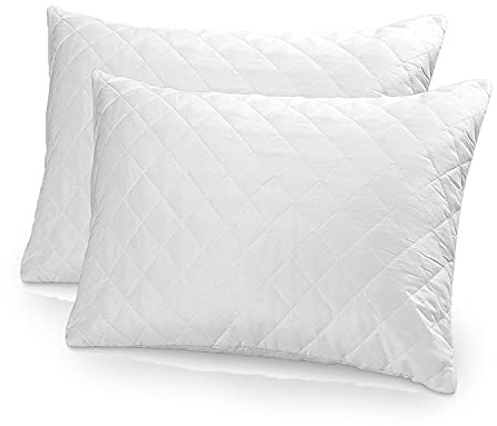 Linen Empire Pillows 2 pack hotel Quality for back, Stomach and side sleepers anti-allergy pillow with Quilted design and soft hollow-fiber hotel pillows