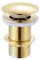 imiiHO 001 Ablaufgarnitur für Waschbecken mit Überlaufloch Schlitz Pop-Up Click Spring Stopfen Messing, Chromgold