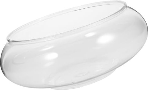 Milisten Vase À Fleurs À Large Ouverture Rond Petit Aquarium Réservoir Betta en Plastique Vase Hydroponique Récipient Floral Bol À Poisson Transparent pour Table