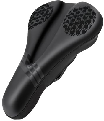 DEARBAG Funda Sillin Bicicleta Gel, Cubierta de Sillín de Bicicleta, Sillín Cubre Bicicleta Gel, Asiento de Bicicleta Gel, Sillín Cojín Suave para Bicicleta de Carretera de Montaña y Urbana, 28cm*18cm
