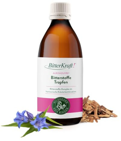 BitterKraft! Kräuterbitter alkoholfrei 200 ml – Bio Bitterstoffe mit 17 Kräutern nach Hildegard von Bingen – vegan & ohne Zusatzstoffe – 100 % Natur – Made in Germany