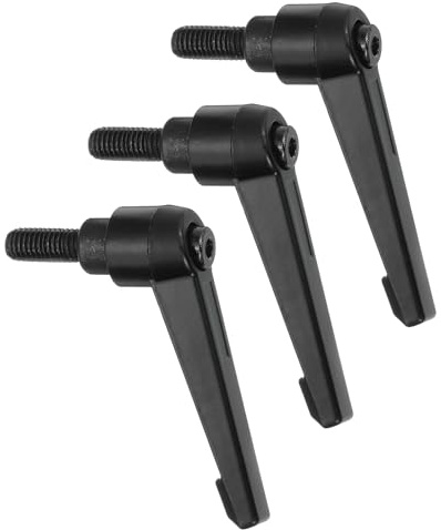 QUARKZMAN 3Pcs M8 x 16mm Perillas Ajustables Mango Roscado Macho Negro